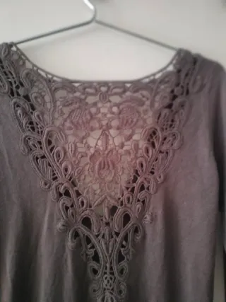 Vestido punto gris talla M