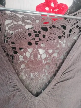 Vestido punto gris talla M