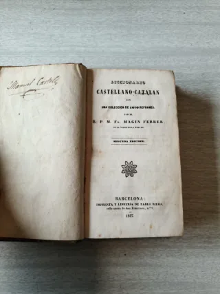 Dicccionario Castellano-Catalán antiguo