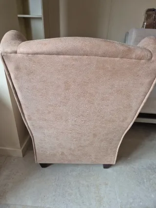 Poltrona relax beige in tessuto