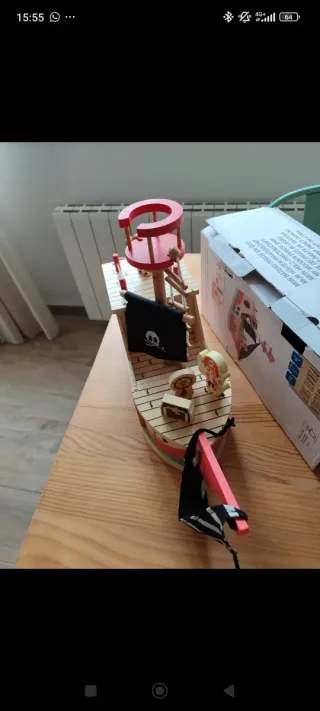 Barco Pirata de Madera