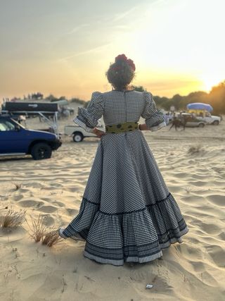 Traje de flamenca a cuadros