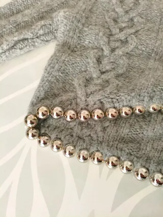 Jersey Zara punto ochos perlas