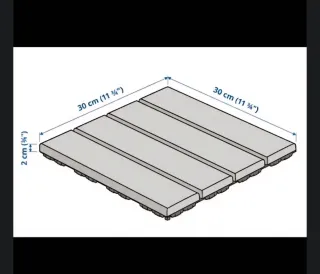 Baldosas Suelo Exterior IKEA RUNNEN Gris NUEVO