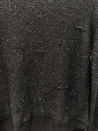 Blusa negra lentejuelas L blouse