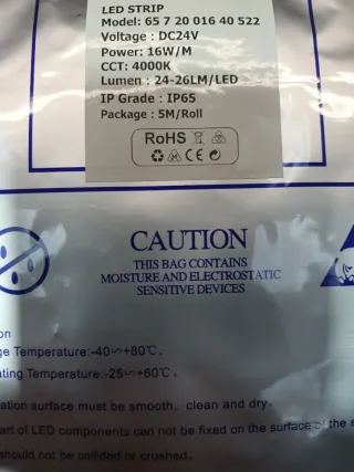 Tira LED 5m Blanco Neutro 4000K