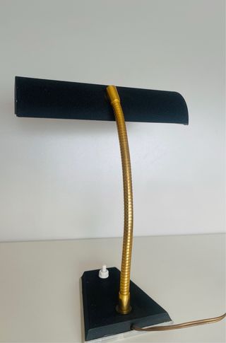 Lámpara Escritorio Vintage Mid-Century Negra/Dorad