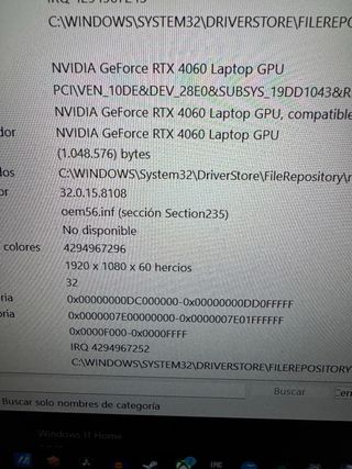 Portátil Asus TUF Gaming RTX 4060