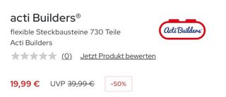 Juguete Acti Builders 730 piezas