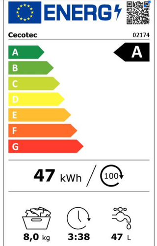 Lavadora Cecotec Bolero DressCode 8410 8 kg