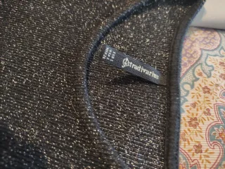 Vestido largo metalizado Stradivarius