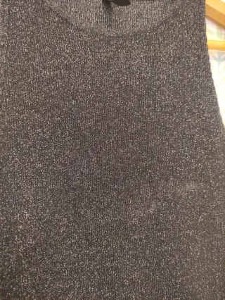 Vestido largo metalizado Stradivarius