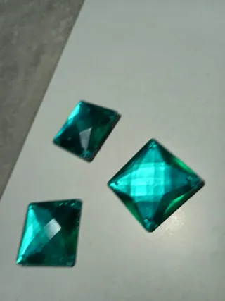 3 Rombos Verde Esmeralda Manualidades