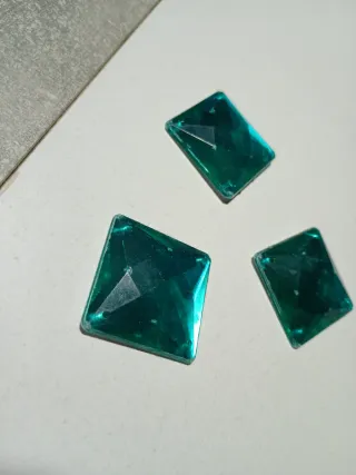 3 Rombos Verde Esmeralda Manualidades