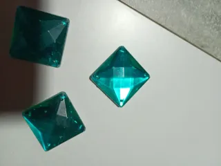 3 Rombos Verde Esmeralda Manualidades