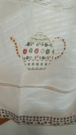 Cortina de cocina de tela