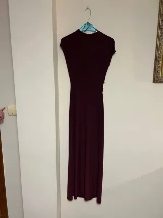 Vestido Zara largo drapeado S