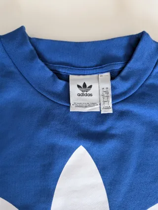 Felpa Adidas blu con logo Trefoil