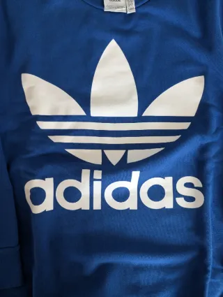Felpa Adidas blu con logo Trefoil