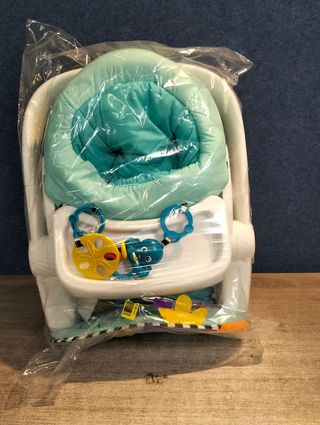 Baby Einstein, Asiento para el piso 2 en 1 Sea of Support, con bandeja desmontable y juguetes