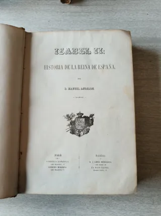 Libro antiguo Isabel II
