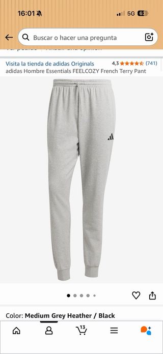 Pantalón chándal Adidas gris a estrenar.