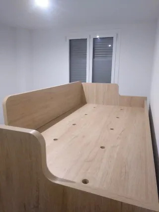 Cama nido doble con cajones somier y  colchones