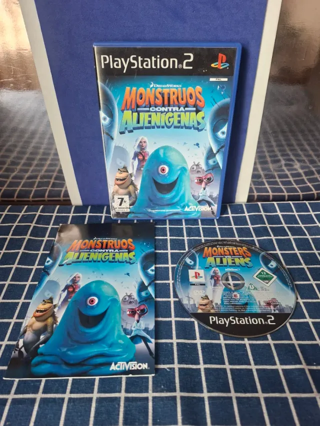 PS2 MONSTRUOS CONTRA ALIENÍGENAS ORIGINAL COMPLETO