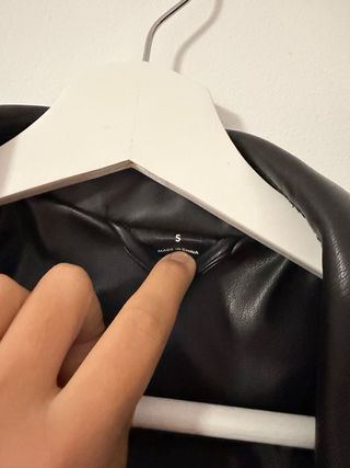 Chaqueta Biker Negra Corta Talla S