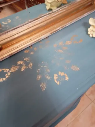 Entradita azul y dorada