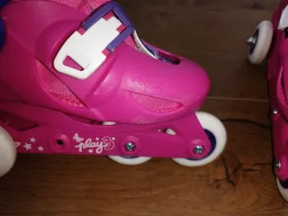 Patines en línea rosas y morados Decathlon