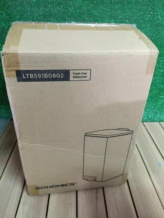 SONGMICS 8 L Cubo Basura Compacta, con Pedal