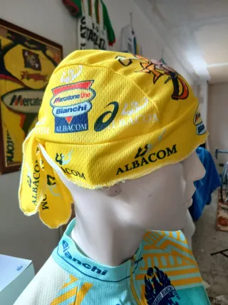 Divisa completa Pantani Mercatone Uno Bianchi