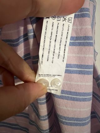 Camisa rayas azul y rosa para hombre talla 43