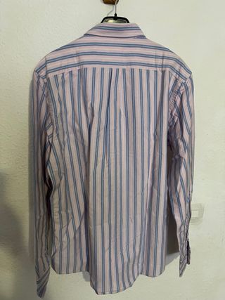 Camisa rayas azul y rosa para hombre talla 43
