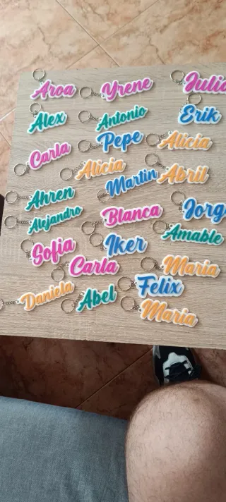 Llaveros personalizados con nombre