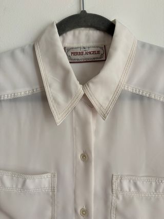 Camisa Pierre Andre Blanca Vintage Manga Corta