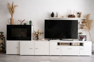 Mueble de Comedor con Chimenea electrica