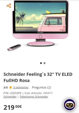 TV Schneider Feeling's 32 FullHD Rosa