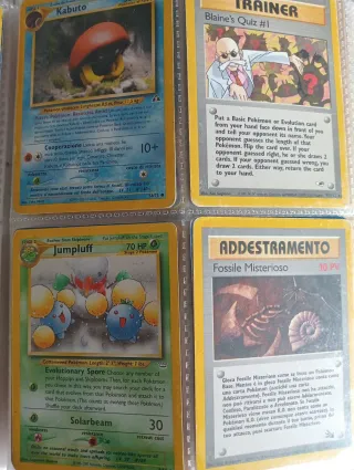 Cartas Pokémon Kabuto, Jumpluff, Blaine's Quiz