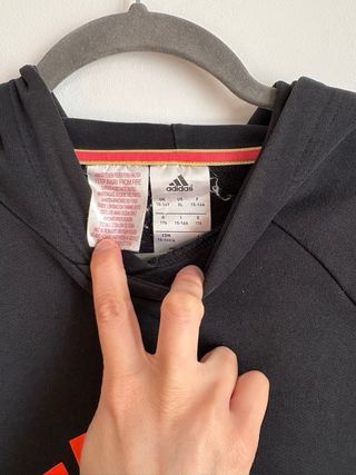 Sudadera Adidas Negra Canguro