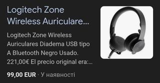 Auriculares Logitech Zone Wireless