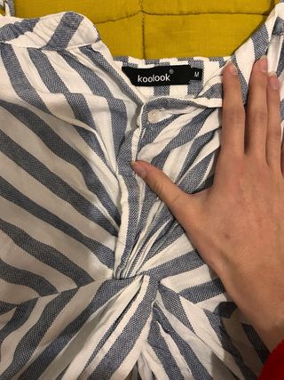 Blusa rayas azul y blanco