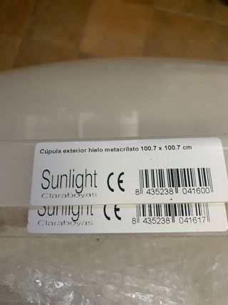 Claraboya Sunlight Hielo Metacrilato 100.7x100.7