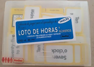 Juego Loto Horas y Números Inglés