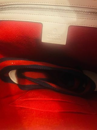 Borsa Gucci Pelle Bianco Rosso Blu