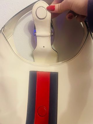 Borsa Gucci Pelle Bianco Rosso Blu