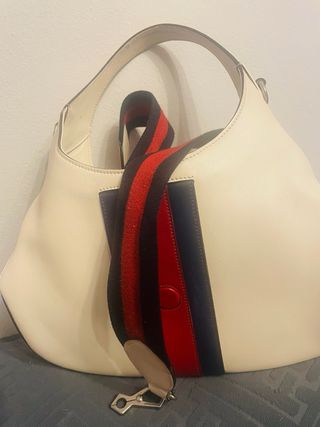 Borsa Gucci Pelle Bianco Rosso Blu