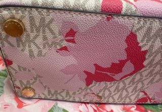 Borsa Michael Kors rosa e bianca floreale