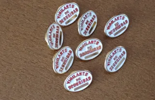 Cartera Vigilante Seguridad Placa Metal 7x5